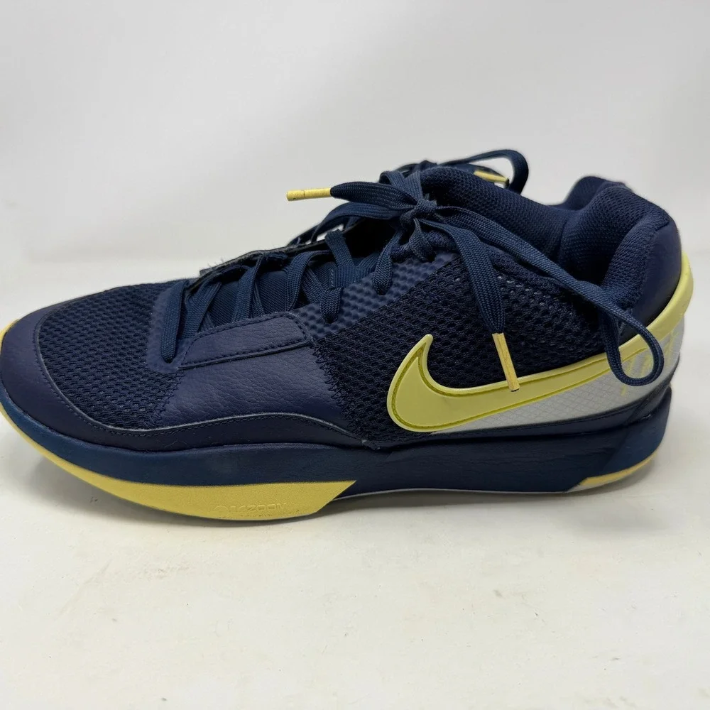 Nike Basketball Shoes Mens 9.5 Ja 1 Midnight Series Navy Yellow EUC FQ4796-402
